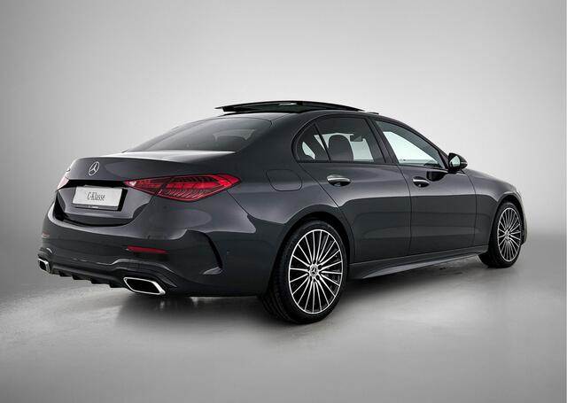 Mercedes-Benz C-KLASSE 300 e 140 Years Edition | Premium Plus | Winterpakket | Nightpakket | Panoramaschuifdak | 360° camera | Burmester® 3D surround sound | GUARD 360° Plus | Middenconsole metaalstructuur | DISTRONIC | 19" multispaaks lichtmetalen AMG-velgen |