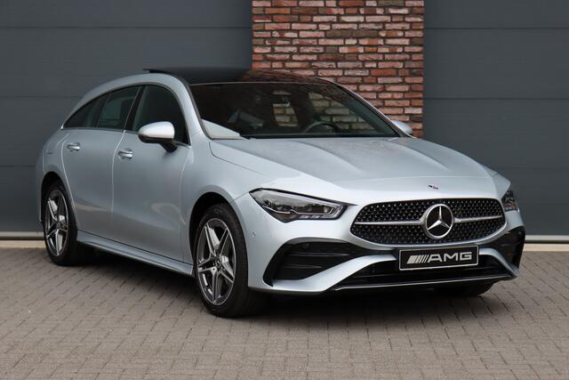 Mercedes-Benz CLA-KLASSE Shooting Brake 250 e Star Edition AMG Line Aut8 | Panoramadak | Distronic | Memory | Trekhaak | Verwarmd Stuurwiel | HUD | Multibeam LED | Keyless Go | Advanced Sound System |