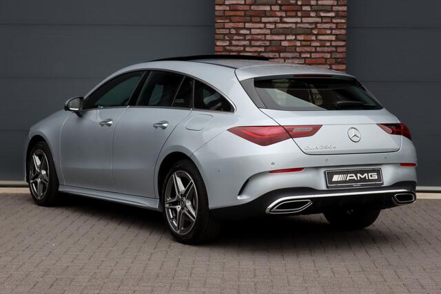 Mercedes-Benz CLA-KLASSE Shooting Brake 250 e Star Edition AMG Line Aut8 | Panoramadak | Distronic | Memory | Trekhaak | Verwarmd Stuurwiel | HUD | Multibeam LED | Keyless Go | Advanced Sound System |