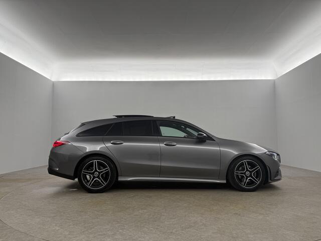 Mercedes-Benz CLA-KLASSE 180 AMG Pano LED Sfeerverl. Camera Memory Carplay Virtual Clima Cruise Navi PDC 18''LMV