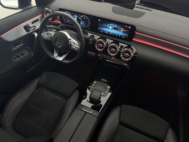 Mercedes-Benz CLA-KLASSE 180 AMG Pano LED Sfeerverl. Camera Memory Carplay Virtual Clima Cruise Navi PDC 18''LMV