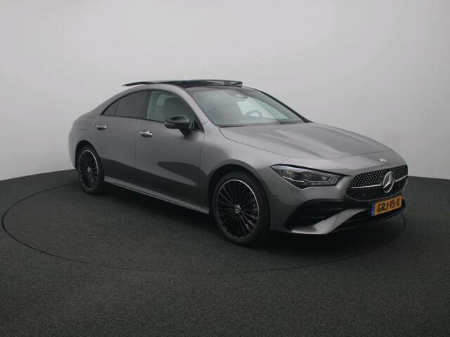Mercedes-Benz CLA-KLASSE 250 e Star Edition AMG Line Plus AMG Line | Night Pakket | Panorama Schuif-Kanteldak | Memory voorstoelen | Sfeerverlichting | 19 Inch AMG Velgen. Inclusief 24 maanden MB Certified garantie voor Europa.