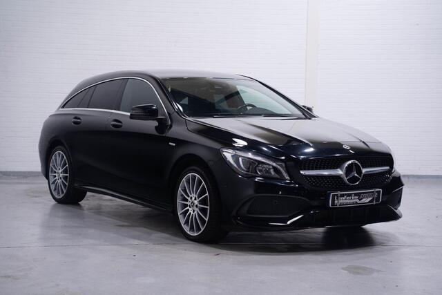 Mercedes-Benz CLA-KLASSE Shooting Brake 180 business Edition lederen bekleding navigatie PDC v+a sportstoelen stoelverwarming carbon inlegdelen led-high performance verlichting trekhaak 18"LMV private-glas cruise controle schakelflippers aan het stuur