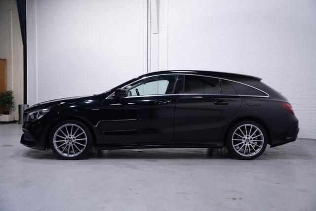 Mercedes-Benz CLA-KLASSE Shooting Brake 180 business Edition lederen bekleding navigatie PDC v+a sportstoelen stoelverwarming carbon inlegdelen led-high performance verlichting trekhaak 18"LMV private-glas cruise controle schakelflippers aan het stuur