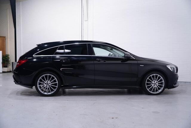Mercedes-Benz CLA-KLASSE Shooting Brake 180 business Edition lederen bekleding navigatie PDC v+a sportstoelen stoelverwarming carbon inlegdelen led-high performance verlichting trekhaak 18"LMV private-glas cruise controle schakelflippers aan het stuur