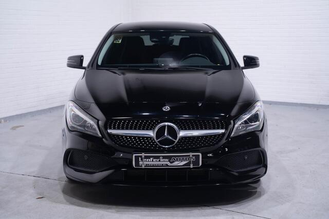 Mercedes-Benz CLA-KLASSE Shooting Brake 180 business Edition lederen bekleding navigatie PDC v+a sportstoelen stoelverwarming carbon inlegdelen led-high performance verlichting trekhaak 18"LMV private-glas cruise controle schakelflippers aan het stuur