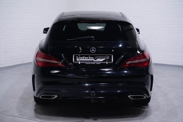Mercedes-Benz CLA-KLASSE Shooting Brake 180 business Edition lederen bekleding navigatie PDC v+a sportstoelen stoelverwarming carbon inlegdelen led-high performance verlichting trekhaak 18"LMV private-glas cruise controle schakelflippers aan het stuur