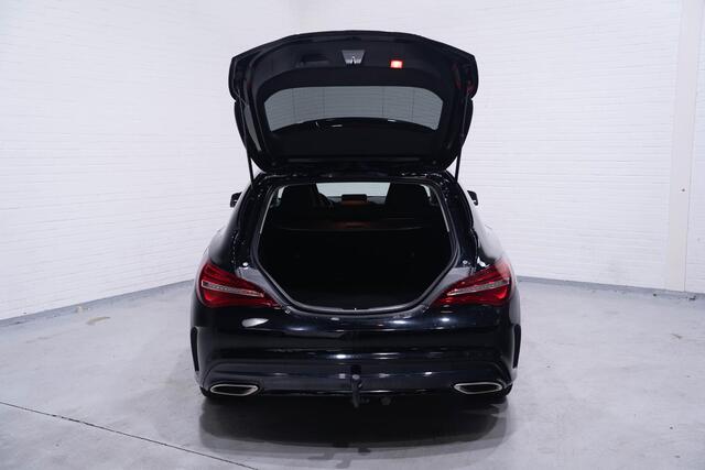 Mercedes-Benz CLA-KLASSE Shooting Brake 180 business Edition lederen bekleding navigatie PDC v+a sportstoelen stoelverwarming carbon inlegdelen led-high performance verlichting trekhaak 18"LMV private-glas cruise controle schakelflippers aan het stuur