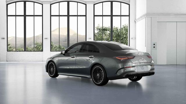 Mercedes-Benz CLA-KLASSE 180 Coupé Business Solution AMG | AMG Line Plus | Nightpakket | Panoramaschuifdak | Head-up display | Sfeerverlichting | 19" lichtmetalen velgen |