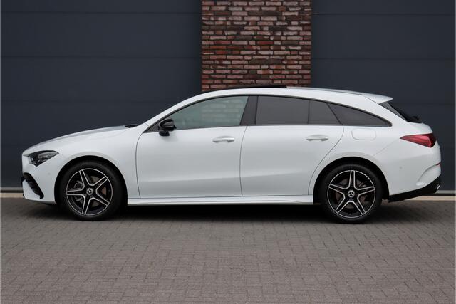 Mercedes-Benz CLA-KLASSE Shooting Brake 250 e AMG Line Aut8 | Facelift | Panoramadak | Distronic+ | Memory | Verwarmd Stuuwiel | Leder | HUD | Sfeerverlichting | Augmented Reality | Surround Camera | Keyless Go |