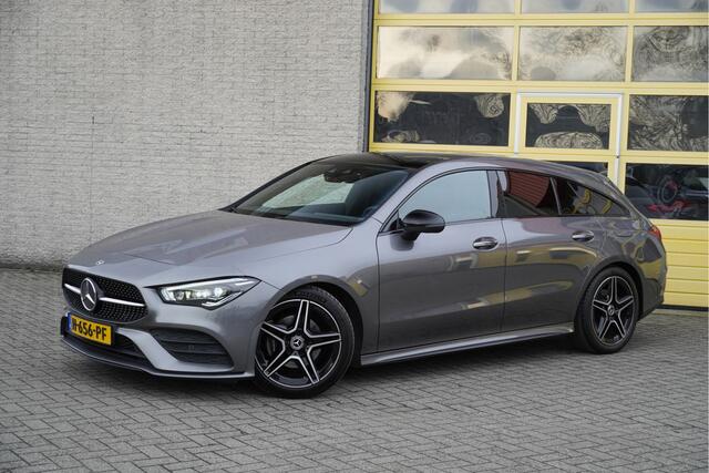 Mercedes-Benz CLA-KLASSE Shooting Brake 180 Automaat! AMG BJ2020 Lmv 18" | Led V+A | Pdc | Navi | Keyless entry | Panoramadak | Elek. achterklep | Burmester Audio | Dashboard verlichting | Virtual cockpit | Climate control | Cruise control | Sportstoelen | Zwarte hemel | Extra ge