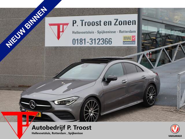 Mercedes-Benz CLA-KLASSE 200 Premium Plus Panoramadak/Night paket//AMG Pakket/Stoelverwarming/Memory seats/Sfeerverlichting/Apple carplay/Achteruitrijcamera/Cruise control/DAB/Navigatie/19 inch LM