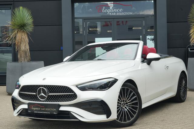 Mercedes-Benz CLE Cabriolet 200 AMG Line | 204PK | Burmester | Airscarf | Memory | ACC | Mercedes-Benz CLE Cabriolet 200 AMG Line 204 PK met 2.0 viercilinder benzinemotor, lederen bekleding, Burmester audiosysteem, navigatie, stoelverwarming en elektrisch verstelbare stoelen met