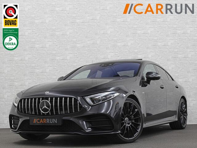 Mercedes-Benz CLS-KLASSE 450 4MATIC Edition 1 AMG-Line | 360 Camera | Leder-Exclusief | ACC | Burmester | Schuifdak | Multibeam-LED | Sfeerverlichting | Memory | Stoelverwarming V+A | IWC-Klokje | ISO-Glas | 20'' | Dodehoek | Lane Assist | Carplay |