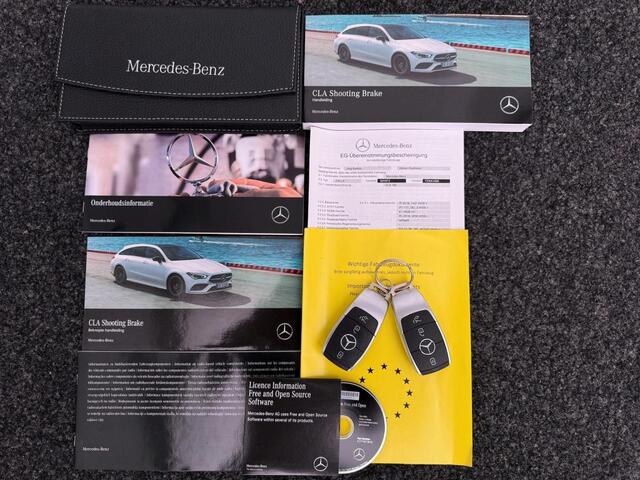 Mercedes-Benz Cla Shooting Brake 180 Business Solution Luxury Trekhaak | Parkeerpakket met achteruitrijcamera | Sfeerverlichting | Ledkoplampen | Stoelverwarming. Inclusief 24 maanden Mercedes-Benz Certified garantie voor Europa.