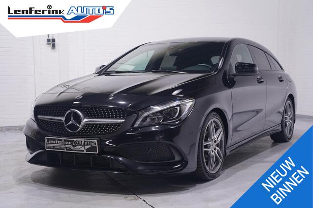 Mercedes-Benz Cla Shooting Brake 180 Business Solution AMG NL-auto NAP navigatie half lederen sportstoelen 18"-lmv apple-carplay led-verlichting PDC v+a schakelflippers aan het stuur cruise-controle private-glas Climatic bleutooth stoel-verwarming