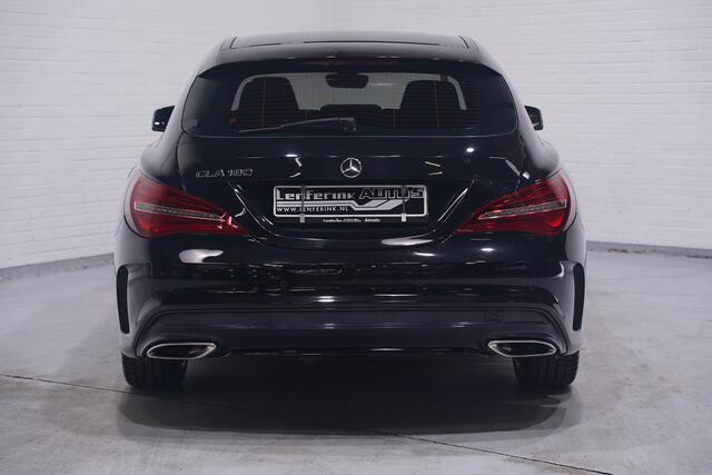Mercedes-Benz Cla Shooting Brake 180 Business Solution AMG NL-auto NAP navigatie half lederen sportstoelen 18"-lmv apple-carplay led-verlichting PDC v+a schakelflippers aan het stuur cruise-controle private-glas Climatic bleutooth stoel-verwarming