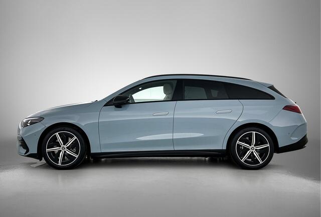 Mercedes-Benz Cla Shooting Brake 250+ Business Solution AMG 85 kWh | Nightpakket | Trekhaak | Vast panoramadak | 18 inch vijfspaaks lichtmetalen AMG-velgen | URBAN GUARD | Massagefunctie | Sierdelen in openporig bruin eikenhout |