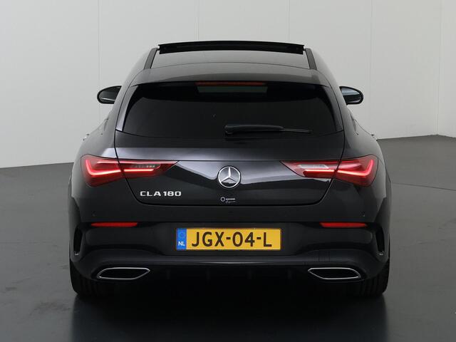 Mercedes-Benz Cla Shooting Brake 180 Business Solution AMG | Premium Plus | Night Pakket | Panoramadak | Elek. Sportstoelen met Geheugen | Multispaaks Velgen | HUD | Apple Carplay/Android Auto | Dodehoekassistent | 360° camera | Stoelverwarming |
