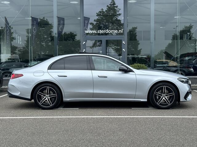 Mercedes-Benz E-KLASSE 300 e AMG Line l Nieuw model I Panoramadak l Distronic l Keyless Go l Sfeerverlichting l Stoelverwarming l Verwarmd stuurwiel l MBUX l Nightpakket I 5-spaaks I