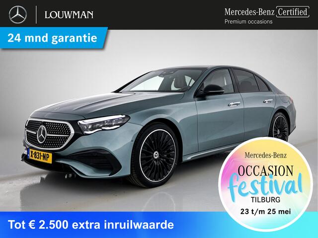 Mercedes-Benz E-KLASSE 400 e 4MATIC AMG Line | Hyperscreen | Navigatie | Multispaaks lichtmetalen velgen | Alarm klasse 5 | Parking support met 350e camera | full option | Inclusief 24 maanden MB Certified garantie voor Europa.