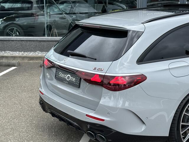 Mercedes-Benz E-KLASSE AMG 53 4MATIC+ I Hyperscreen I AMG Kuipstoelen I 360 camera I Meesturende achteras | Keyless go | Lichtpakket | Rijassistentiepakket | AMG-nightpakket | Luchtvering | Panormadak | Memorypakket | Distronic |