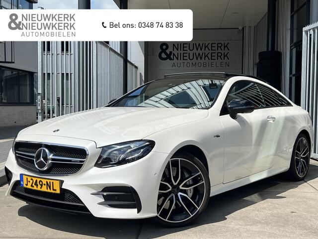 Mercedes-Benz E-KLASSE Coupé AMG 53 4MATIC Premium Plus | SCHUIF/KANTELDAK | BURMESTER | SFEERVERLICHTING | 360 CAMERA | CARPLAY/ANDROID | NAVI | ADAPTIVE CRUISE CONTROL | LEDER | KEYLESS | CLIMATE CONTROL | LMV 20'' | PDC | ELKTR. MEMORY STOELEN | STOELVERWARMING