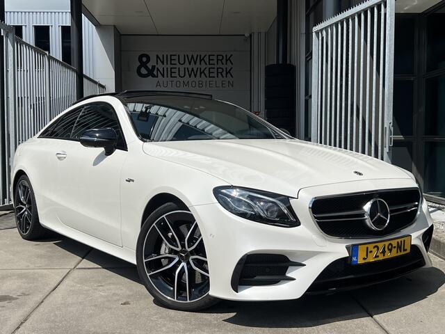 Mercedes-Benz E-KLASSE Coupé AMG 53 4MATIC Premium Plus | SCHUIF/KANTELDAK | BURMESTER | SFEERVERLICHTING | 360 CAMERA | CARPLAY/ANDROID | NAVI | ADAPTIVE CRUISE CONTROL | LEDER | KEYLESS | CLIMATE CONTROL | LMV 20'' | PDC | ELKTR. MEMORY STOELEN | STOELVERWARMING
