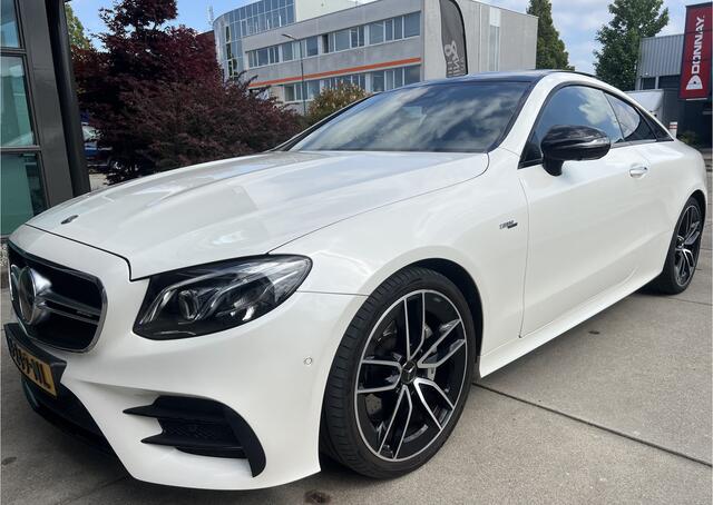 Mercedes-Benz E-KLASSE Coupé AMG 53 4MATIC Premium Plus | SCHUIF/KANTELDAK | BURMESTER | SFEERVERLICHTING | 360 CAMERA | CARPLAY/ANDROID | NAVI | ADAPTIVE CRUISE CONTROL | LEDER | KEYLESS | CLIMATE CONTROL | LMV 20'' | PDC | ELKTR. MEMORY STOELEN | STOELVERWARMING