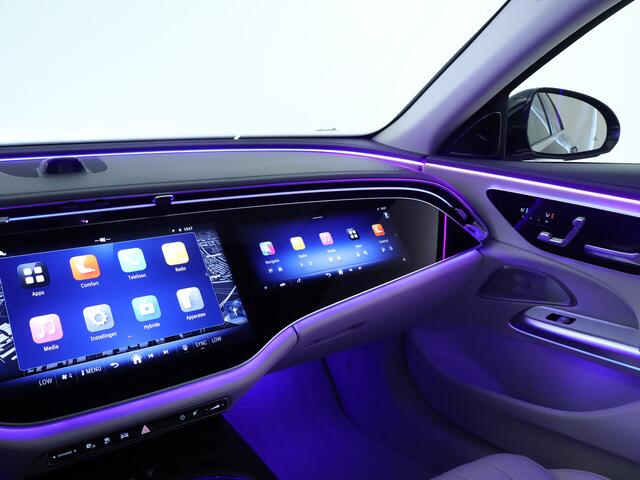 Mercedes-Benz E-KLASSE 300 e Exclusive Plug-In Hybride | Panorama Schuif/kanteldak | MBUX Superscreen | Leder pakket | Burmester Sound | 20 Inch AMG Velgen | Digital light | PREMIUM pakket | Stoelverwarming-ventilatie | Inclusief 24 maanden MB Certified garantie voor Europa.