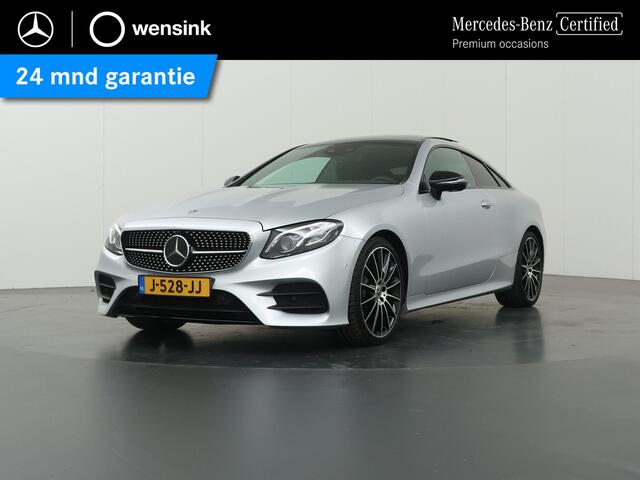 Mercedes-Benz E-KLASSE Coupé 200 Premium Plus | AMG | Night | Panoramadak | Memory | Burmester | Rijassistentiepakket | Lederen bekleding | 20" lichtmetalen velgen |