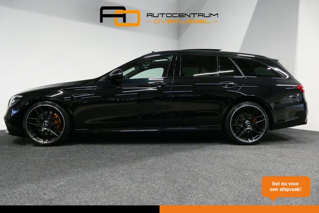 Mercedes-Benz E-KLASSE 300 e AMG Line / E63 AMG Diffuser / Panamericana Grill / Panoramadak / Burmester Surround Sound / Rondomzichtcamera / Deels elektr. verstelbare voorstoelen / Ambienteverlichting / Stoelverwarming / Apple Carplay - Android Auto / 20'' LMV / Trekhaak (zwenk