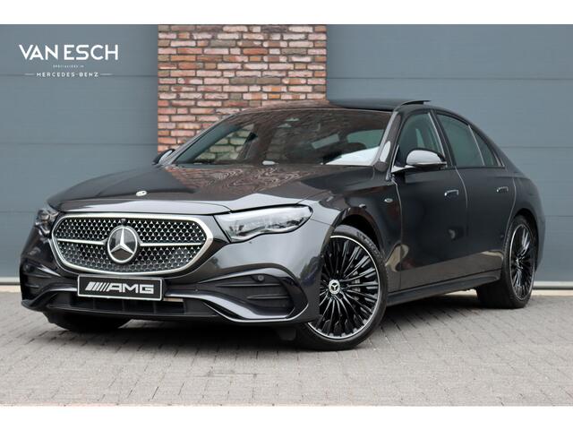 Mercedes-Benz E-KLASSE 400 e 4MATIC AMG Line | Hyperscreen | Luchtvering | Achterasbesturing | Distronic+ | HUD | Massage | Burmester | Nappa Leder | Trekhaak | Vlakkenverwarming | Stoelventilatie | Soft-Close |