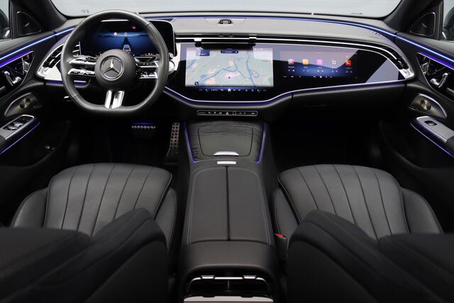 Mercedes-Benz E-KLASSE 400 e 4MATIC AMG Line | Hyperscreen | Luchtvering | Achterasbesturing | Distronic+ | HUD | Massage | Burmester | Nappa Leder | Trekhaak | Vlakkenverwarming | Stoelventilatie | Soft-Close |