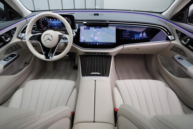 Mercedes-Benz E-KLASSE 300e Exclusive Line | 313PK | Luchtvering | Achterasbesturing | Massage | Head-up | Burmester 4D | Keyless-go | Distronic+ | 2023.
