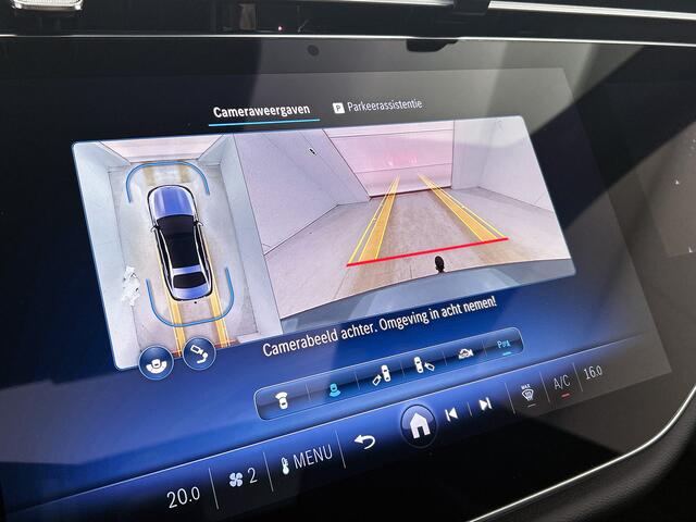 Mercedes-Benz E-KLASSE 300 e AMG Nightpakket | Superscreen | Panoramadak | Trekhaak | Alarm | Distronic | Burmester | Stoelventilatie-Verwarming | Inclusief 24 maanden Mercedes-Benz Certified garantie voor Europa.