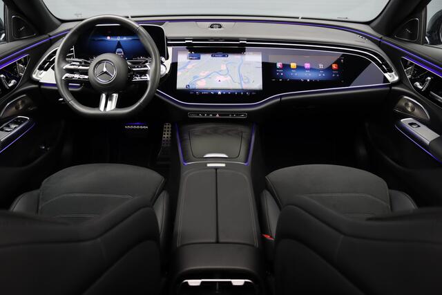 Mercedes-Benz E-KLASSE 400 e 4MATIC AMG Line | Luchtvering | Achterasbesturing | Hyperscreen | Distronic+ | Trekhaak | Digital Light | HUD | Burmester | Achterbank Verwarmd |3D-Display |