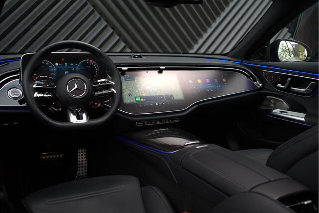 Mercedes-Benz E-KLASSE AMG 53 4MATIC+ Night Distronic+ IHC+ MBUX Achterasbes. Hyperscreen Pano HUD Massage 360 Softclose Trekhaak