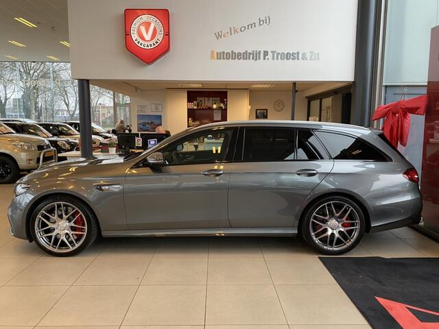 Mercedes-Benz E-estate AMG 63 S 4MATIC Premium Plus, 612pk, NL Auto, BTW Verrekenbaar, Burmester, Panoramadak, Leder, Stoelverwarming/ventilatie/massage, Carbon Pakket, Navigatie, 360 Camera, Sfeerverlichting, Head Up, DAB, 20" Lmv