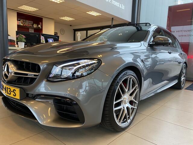 Mercedes-Benz E-estate AMG 63 S 4MATIC Premium Plus, 612pk, NL Auto, BTW Verrekenbaar, Burmester, Panoramadak, Leder, Stoelverwarming/ventilatie/massage, Carbon Pakket, Navigatie, 360 Camera, Sfeerverlichting, Head Up, DAB, 20" Lmv