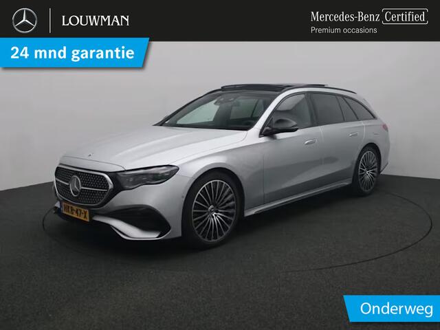 Mercedes-Benz E-estate 300 e Sport Edition AMG Line | Panorama Schuif-Kanteldak | Distronic | Memory Voor Stoelen | Burmester® | Alarm | Lederen Bekleding. Inclusief 24 maanden MB Certified garantie voor Europa.