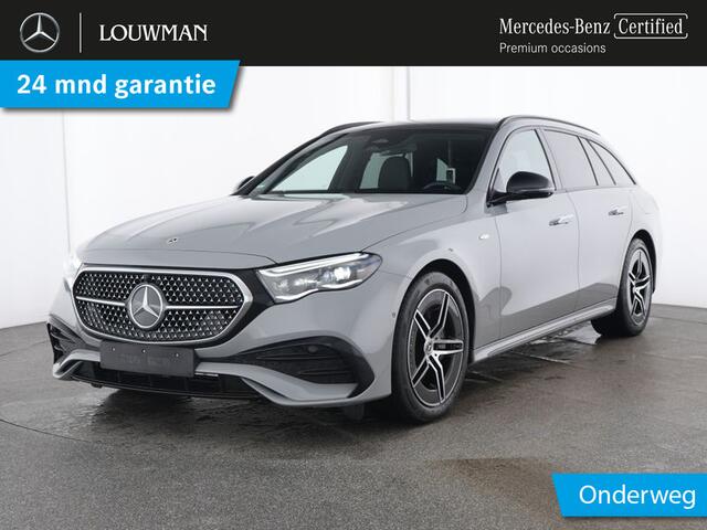 Mercedes-Benz E-estate 300 e AMG Plug-In Hybride AMG Line | Night Pakket | MBUX Superscreen | Panorama Schuif-Kanteldak | Head-up-Display | Trekhaak | Distronic. Inclusief 24 maanden MB Certified garantie voor Europa.