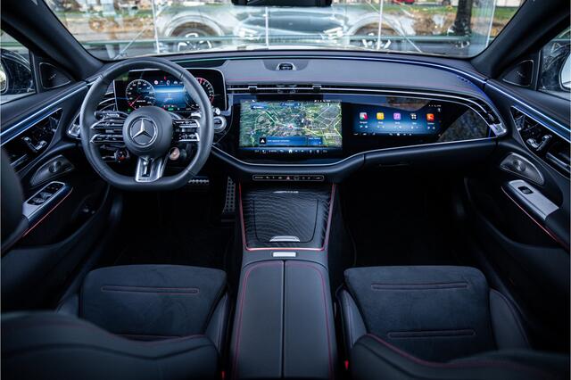 Mercedes-Benz E-estate AMG 53 4MATIC+ Hyperscreen ** Massage ** Burmester ** Panodak ** Trekhaak ** Verwarmd stuurwiel ** Standkachel ** Verlichte grille ** Dashcam