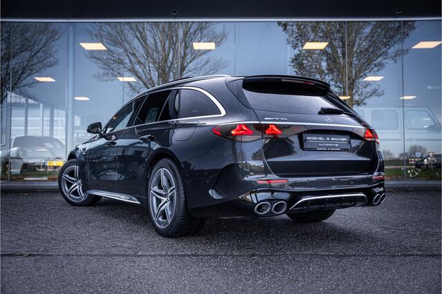 Mercedes-Benz E-estate AMG 53 4MATIC+ Hyperscreen ** Massage ** Burmester ** Panodak ** Trekhaak ** Verwarmd stuurwiel ** Standkachel ** Verlichte grille ** Dashcam