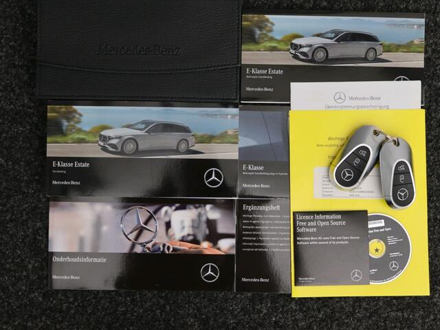 Mercedes-Benz E-estate 300 e Sport Edition Trekhaak | AMG Line | Night Pakket | Panorama Schuif-Kanteldak | Lederen Bekleding | Diital Licht | Alarm. Inclusief 24 maanden MB Certified garantie voor Europa.
