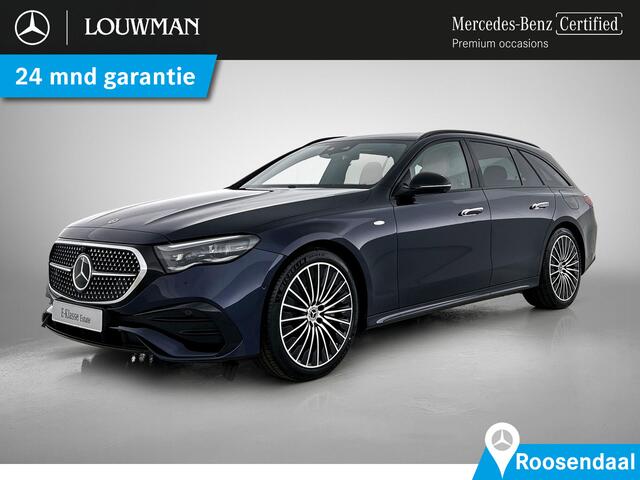 Mercedes-Benz E-estate 300 e Sport Edition | Trekhaak | Tona Bruin leder | Panoramadak | Rijassistentiepakket Plus | Burmester | Stoelverwarming Ventilatie | Inclusief 24 maanden Mercedes-Benz Certified garantie voor Europa |