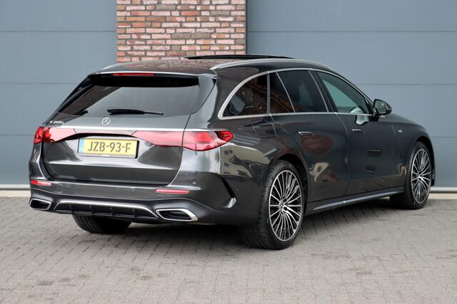 Mercedes-Benz E-estate 300 e AMG Line | Luchtvering | Hyperscreen | Stoelventilatie | Distronic+ | Massage | Digital Light | Trekhaak | Surround Camera | Nappa Leder | Burmester | Keyless Go | Vlakkenverwarming |