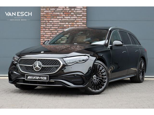 Mercedes-Benz E-estate 300 e AMG Line | Distronic | Trekhaak | Burmester | Stoelventilatie | Panoramadak | Digital Light | Surround Camera | Keyless Go | Zonnerollo's |
