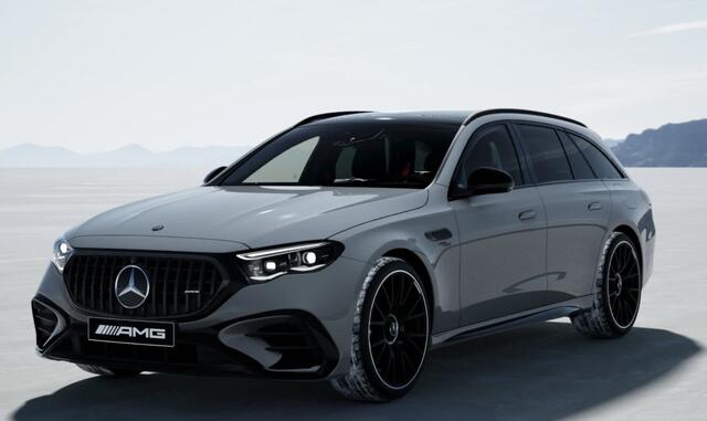 Mercedes-Benz E-estate E53 AMG 612pk 4MATIC+ Panoramadak *BTW* Burmester 4d Massage Superscreen Stoelkoeling Trekhaak BOMVOL!! Alpin grau