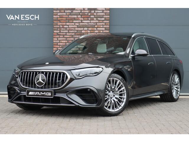 Mercedes-Benz E-estate AMG 53 4MATIC+ Premium+ | 585pk | Hyperscreen | Achterasbesturing | Distronic | Zonweringspakket | Trekhaak | Verwarmd Stuurwiel | HUD | Burmester | 3D-Display |